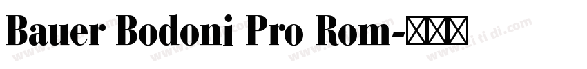 Bauer Bodoni Pro Rom字体转换